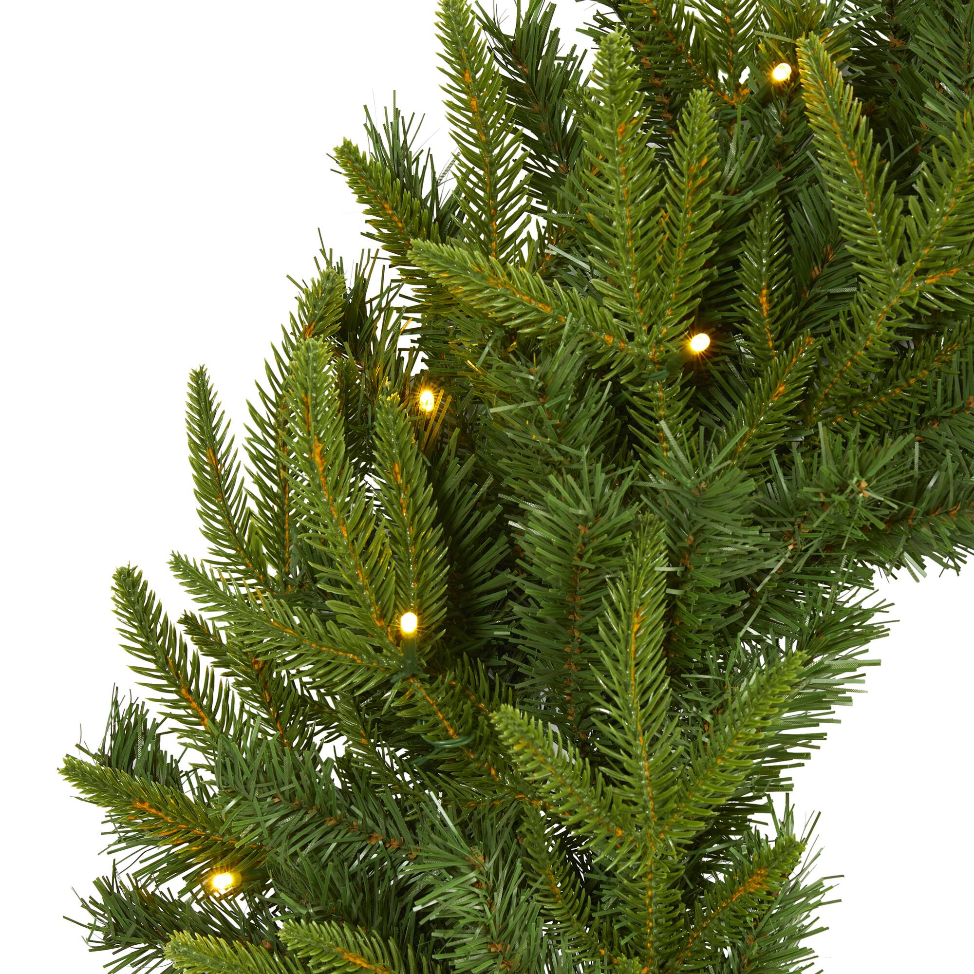 24" LED Long Pine Artificial Christmas Wreath